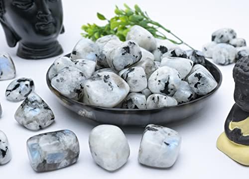 ZAICUS Tumbled Stones with Tiger Eye Amethyst Black Tourmaline Rainbow Moonstone