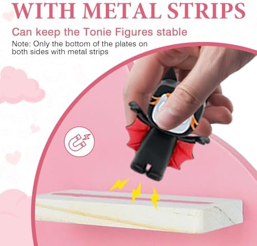 SINTENILL Cloud-Shaped Magnetic Shelf for Tonies Pink