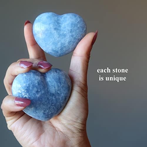 Blue Calcite Heart Crystal Stone 275-3 Inches