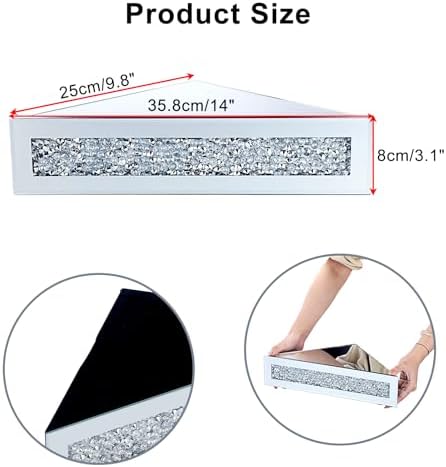 Sumnacon Corner Mounted Floating Shelves 2 Pcs