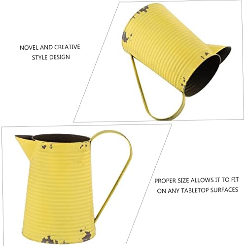 Balacoo Vintage Iron Flower Vase Rustic Metal Pitcher Pot for Home Decor