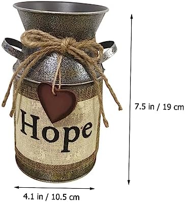 Balacoo Iron Flower Pot Handle Rustic Vintage Vase