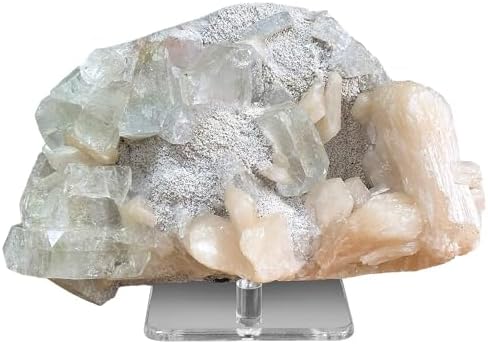 Natural Green Apophyllite Stilbite Gemstone Specimen