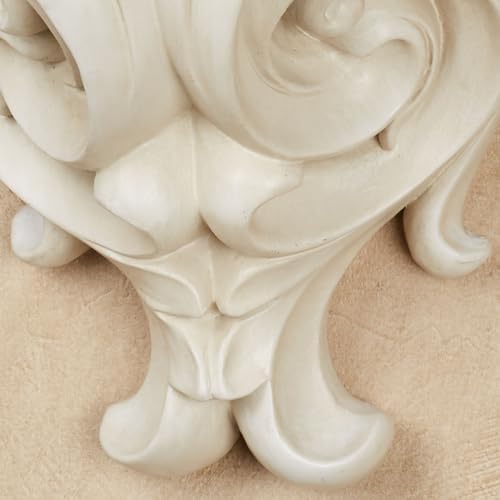 Touch of Class Clareville Antique White Acanthus Leaf Wall Shelf