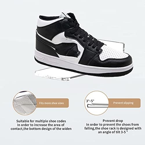 Floating Shoe Display Shelves Set of 6 Clear Acrylic Sneaker Wall Organizer