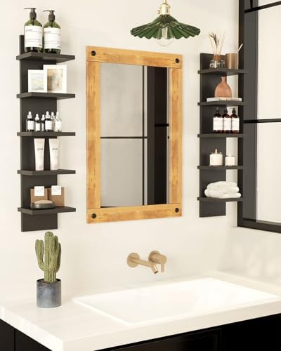 IBUYKE 5 Tier Wall Shelf Unit Black Vertical Shelf