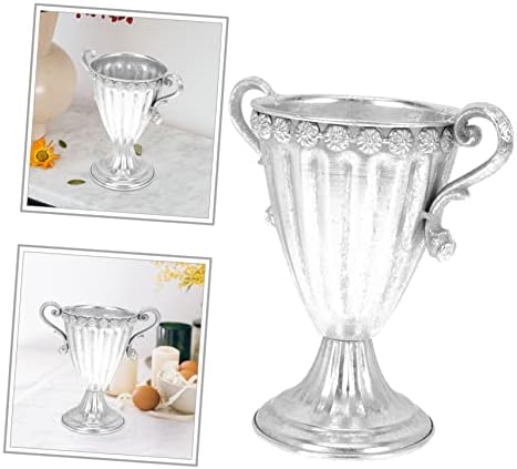 SUPVOX Vintage Decorative Iron Vase for Home Table Centerpieces