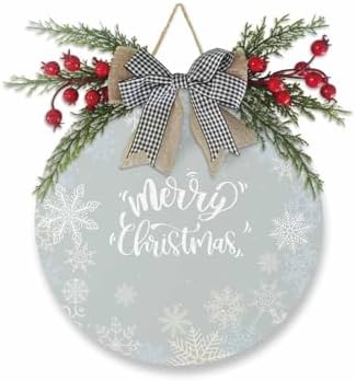 LooPoP Christmas Wreath Welcome Sign Wooden Decor