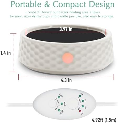 Electric Candle Warmer Plate with Timer and Adjustable Power
