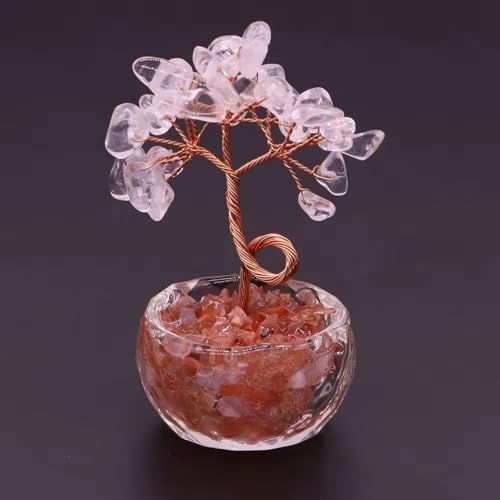 75mm Natural Crystal Money Tree with Citrine Amethyst Quartz
