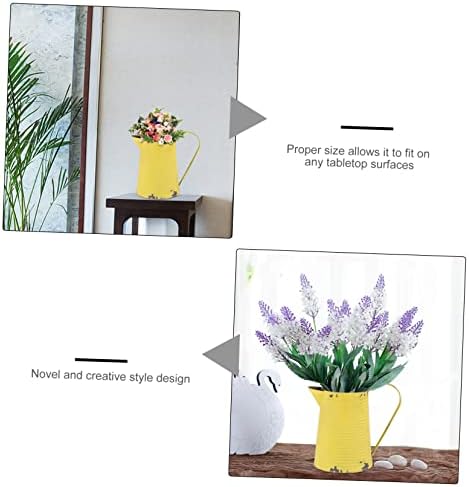 Vintage Iron Flower Pitcher Planter Rustic Metal Vase for Home and Garden Decor