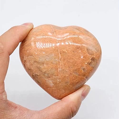 1pc Natural Peach Moonstone Heart Crystal Stone Gift for Decoration