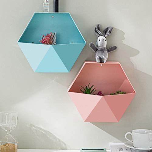 BEIJIALY Hexagonal Floating Wall Shelves - Black