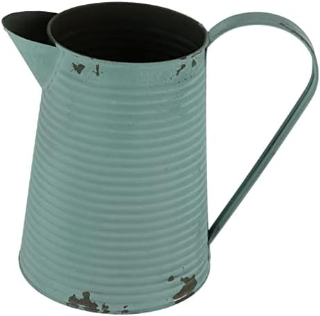 Vintage Iron Flower Pot Pitcher Rustic Home Decor