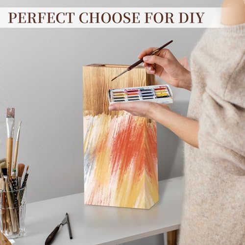 Wood Wall Planter 2 Pack for Artificial Flowers and Decor Modern Wooden Vase for Home Decor