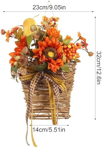 Fall Sunflower Wreath for Front Door 32cm