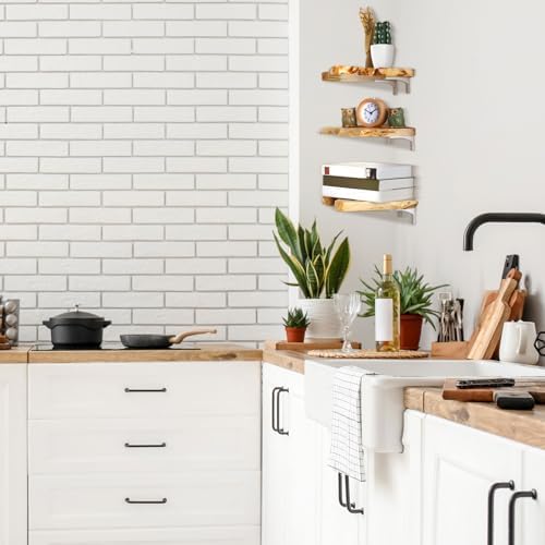 Pinkunn 3 Pcs Floating Shelves for Wall Mounting