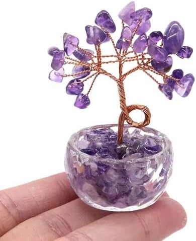 75mm Natural Crystal Money Tree with Citrine Amethyst Quartz