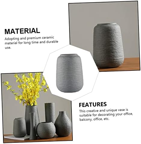 Alipis Nordic Threaded Ceramic Vase for Home Decor
