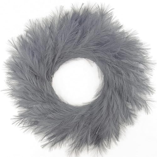 GUDAGUU 22 Inch Faux Pampas Wreath for Front Door
