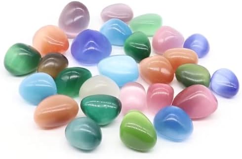 Natural Colorful Cat Eye Stones for Healing and Decor