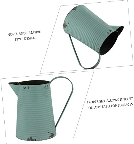 Vintage Iron Flower Pot Handle Rustic Decorative Planter for Home and Garden