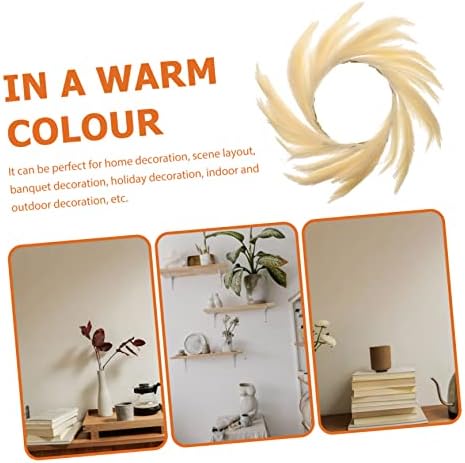 Elegant Artificial Bulrush Wreath for Home Decor