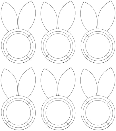 Goodliest 6 Pcs Easter Bunny Wreath Frame for DIY