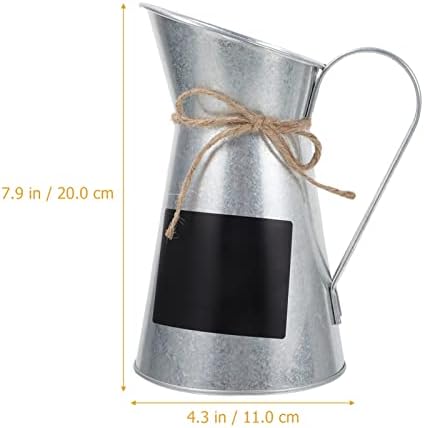 Rustic Metal Flower Bucket Vase for Home Decor