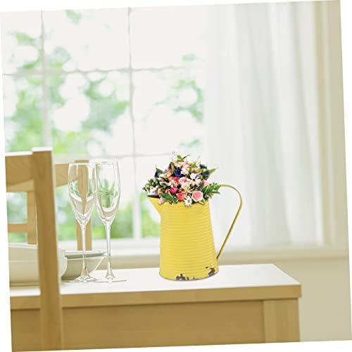 Balacoo Vintage Iron Flower Vase Rustic Metal Pitcher Pot for Home Decor