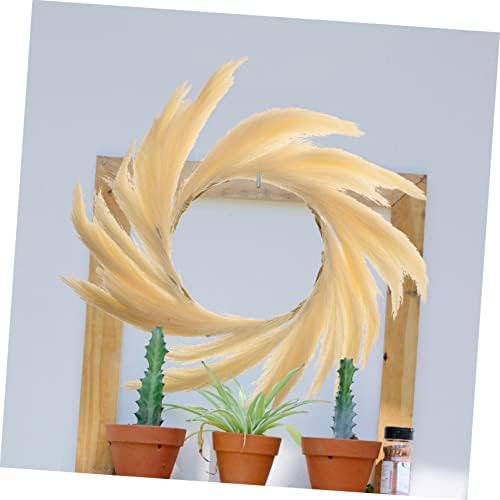 Artificial Bulrush Wreath for Indoor Outdoor Decor