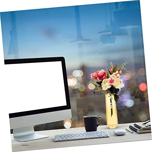 PRETYZOOM 1pc Modern Glass Vase for Home Office Decor
