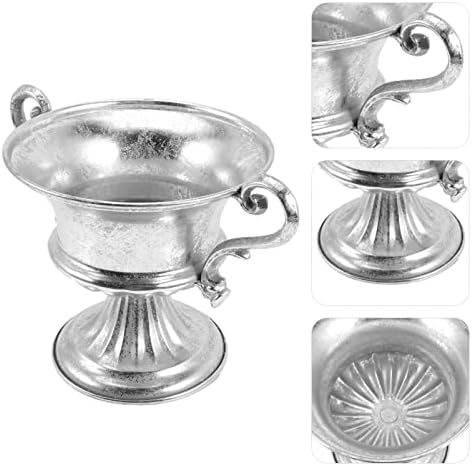 SEWOART Decorative Flower Vase Vintage Silver Vase for Home Decor