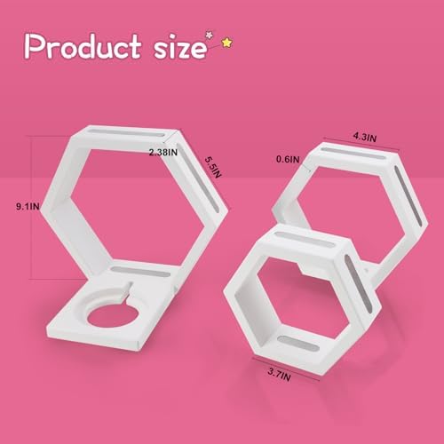Givilio Tonie Shellf Hexagon Wall Mounted Set of 3