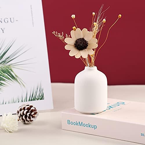 White Ceramic Vase for Home Decor and Flower Arrangements