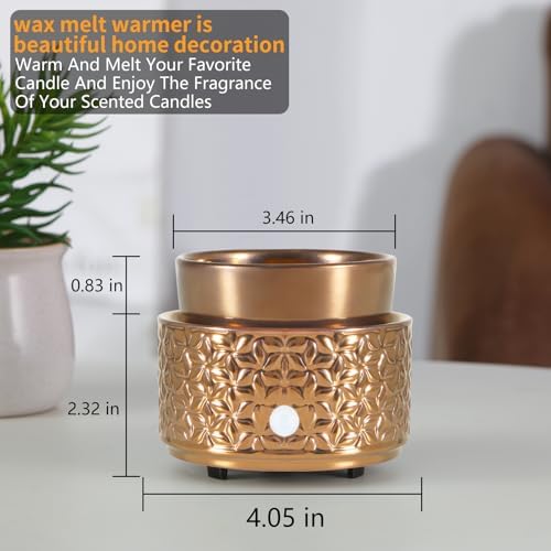 Electric Wax Melt Warmer 4-in-1 Ceramic Candle Decor for Home Office Bedroom Gift for Women