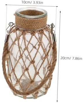 Modern Minimalist Transparent Glass Vase with Dried Flowers