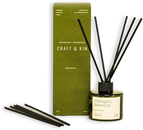Craft Kin Reed Diffuser Set Oakwood Mahogany Vetiver