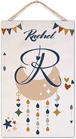 WengBeauty Custom Wood Last Name Sign 10x16 Inch