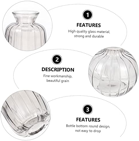 PRETYZOOM 3pcs Creative Dried Flower Display Vase Set