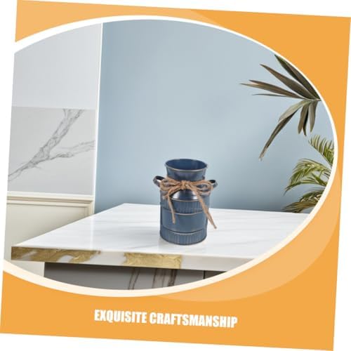 2pcs Vintage Iron Flower Vase Decorative Bucket for Home