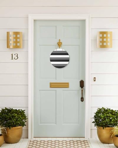 Modern Stripes Welcome Sign for Front Door Decor