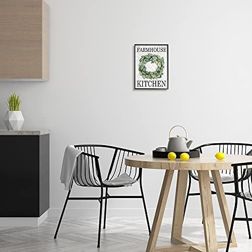 Stupell Industries Farmhouse Kitchen Leaf Wreath Wall Art