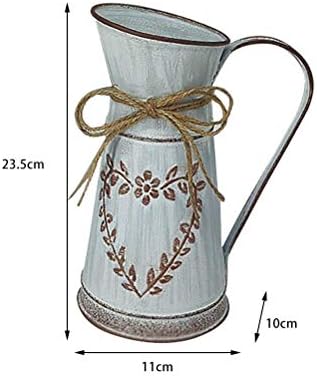 Heart-Shaped Leaf Country Style Metal Vase for Home Decor