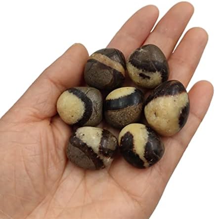 AMHIL Natural Dragon Septarian Tumbled Stones Crystal Polished Gemstone Specimen Home Decoration Gift