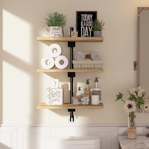 WXCGX Adjustable Height Floating Shelves for Bathroom Wall