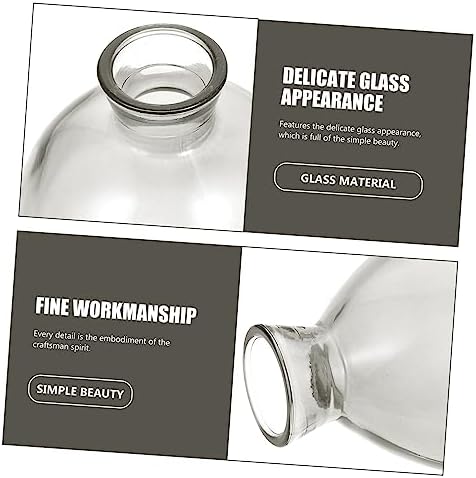 PRETYZOOM 3 Pack Hydroponic Glass Vases for Home Office Decor