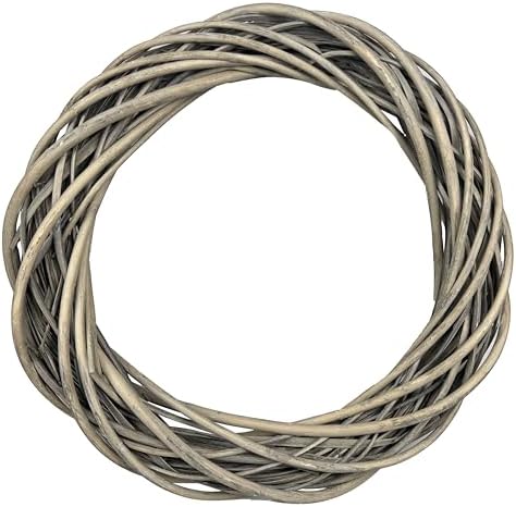 18 Inch Gray Rattan Wreath Ready to Decorate