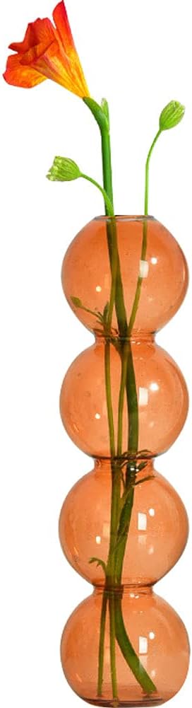 WAYUTO Clear Glass Bubble Vase for Home Decor