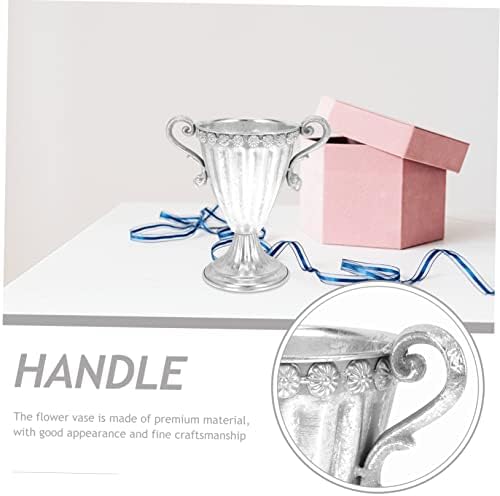 SUPVOX Vintage Decorative Iron Vase for Home Table Centerpieces